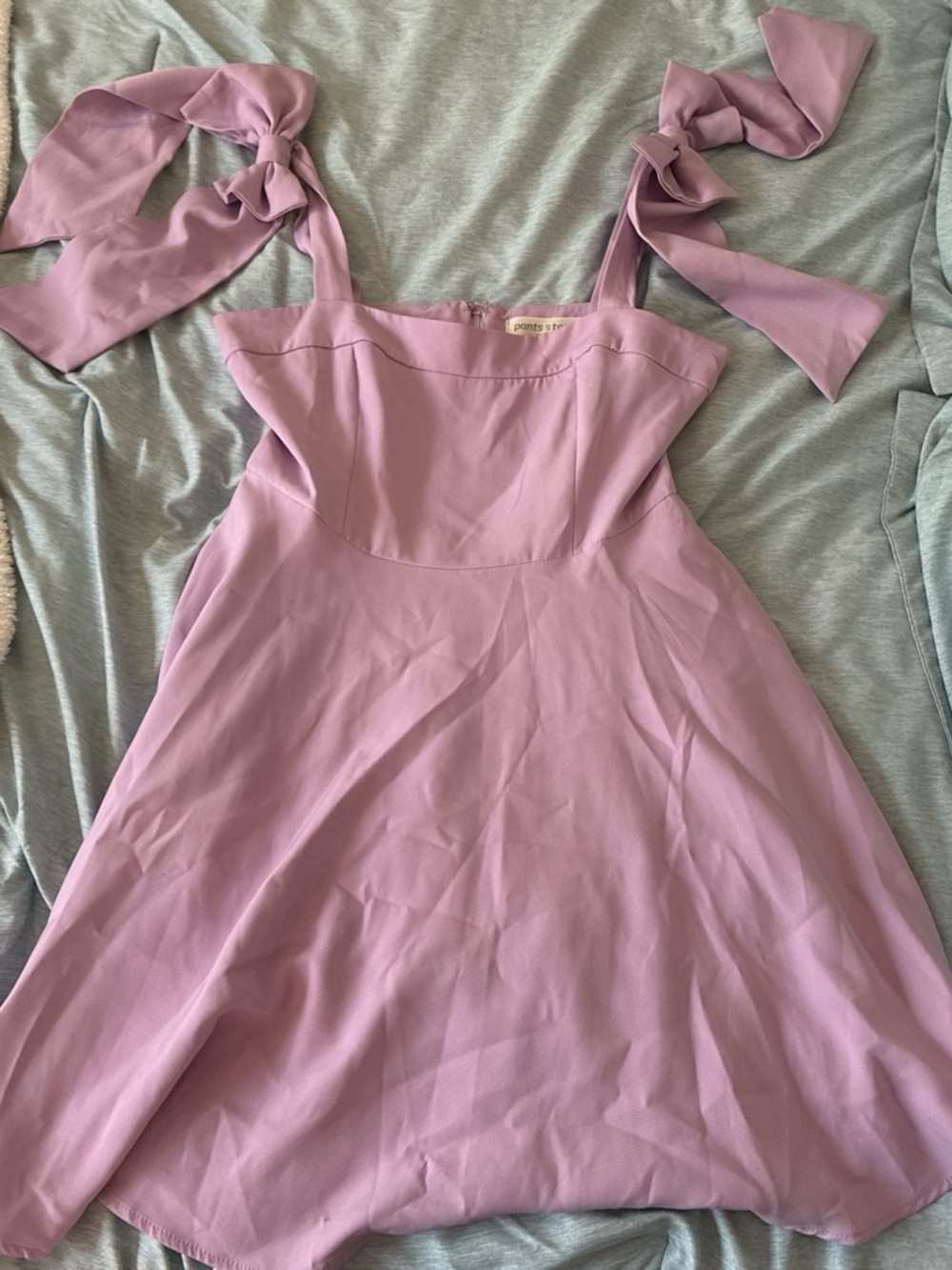 Lilac Tie-Shoulder Mini Dress